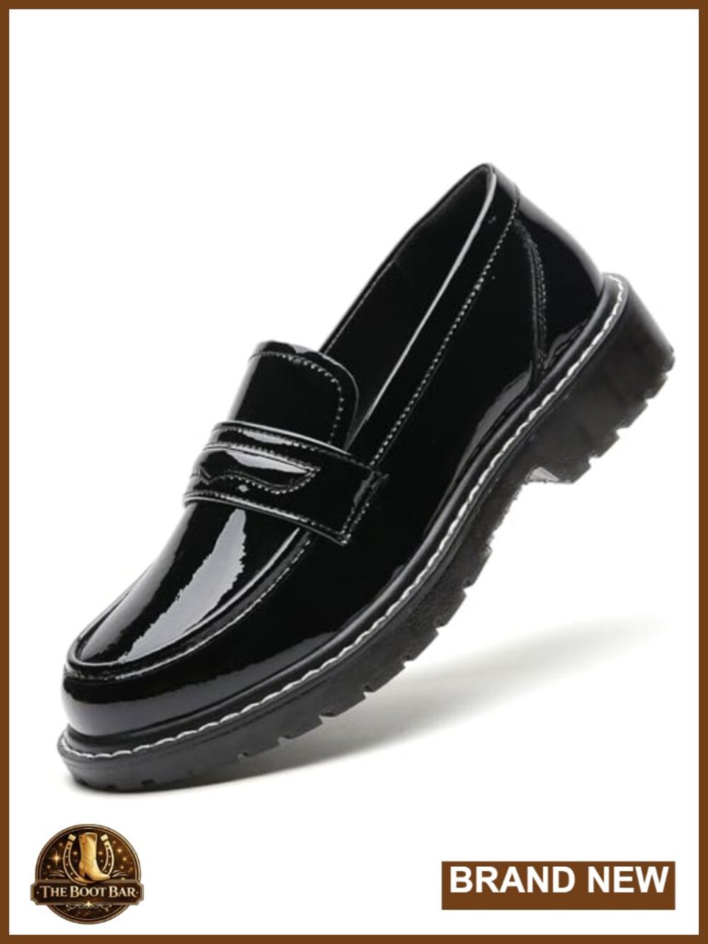 Faux Leather Loafers Flats Slip On Memory Foam Business Casual